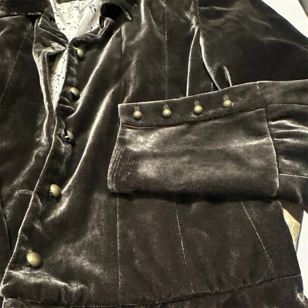 Elliott Lauren Brown Velvet Blazer - Picture 3 of 6